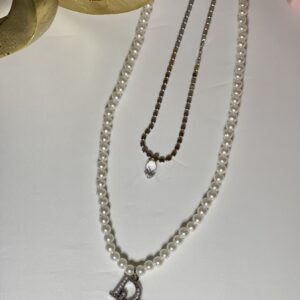 Dior Double Layered Necklace with Pearls